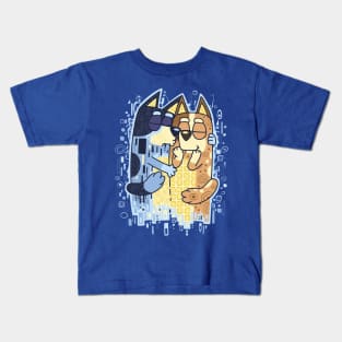 The Heelers Kiss blue Kids T-Shirt